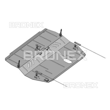 Захист двигуна Захист двигуна, КПП, радіатора Ford Mondeo 4 Bronex Standard - фото 2