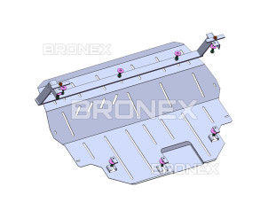 Защита двигателя, КПП Skoda Fabia 1.4d Bronex Standard - фото товара в интернет магазине Bronex