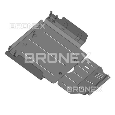 Захист двигуна Захист КПП Mitsubishi Delica Space Gear 1994-2007 Bronex Standard - фото 1
