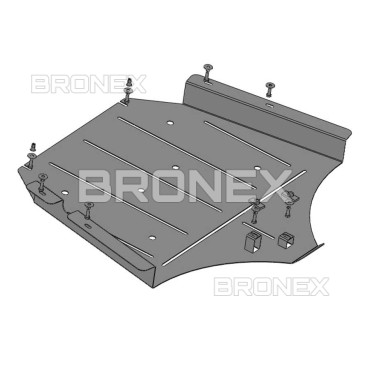 Захист двигуна Захист КПП Mitsubishi Pajero Sport Bronex Premium фото, Артикул: 104.0517.01