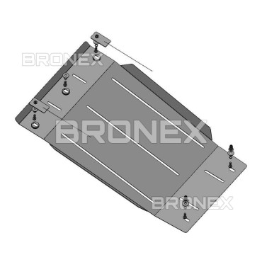 Защита двигателя Защита КПП Toyota Prado 90 1996-2002 Bronex Premium  - фото 1