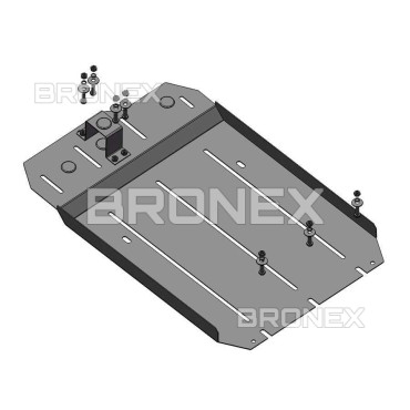 Захист двигуна Захист РКПП Mitsubishi Pajero Sport 2008-2016 Bronex Premium фото, Артикул: 102.0411.00