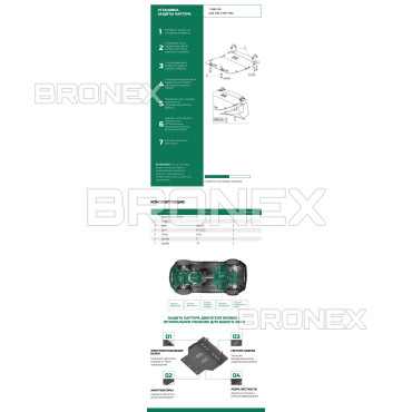 Защита двигателя Защита двигателя Audi A6 C4-Audi 100 C4 Bronex Standard  - фото 1
