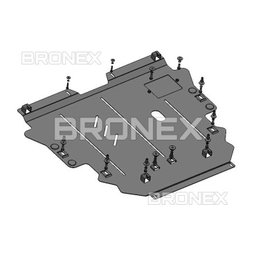 Защита двигателя Защита двигателя Lexus LM 350h 2023- Bronex Standard  - фото 1