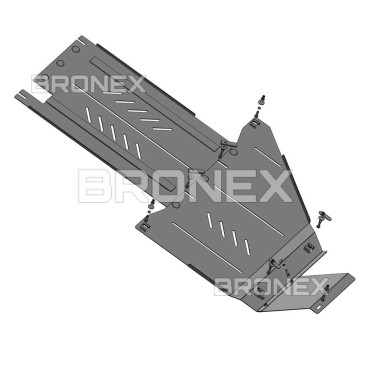 Защита двигателя Защита двигателя, КПП Chevrolet Silverado 1500 2019-2021 Bronex Standard фото, Артикул: 103.1105.00
