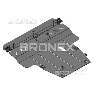 Захист двигуна Захист двигуна, КПП Ford Escape USA 2.5 2016-2019 Bronex Premium - фото 1