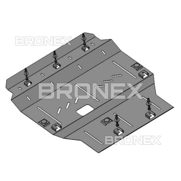 Защита двигателя Защита двигателя, КПП Great Wall Haval H2 Bronex Premium  - фото 1