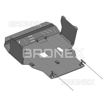 Захист двигуна Захист двигуна, КПП Hyundai Elantra MD Bronex Premium - фото 2