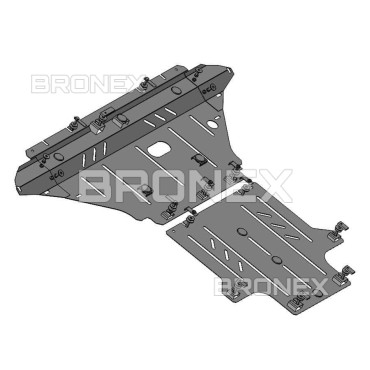 Защита двигателя Защита двигателя, КПП, радиатора Audi A5 B8 A4 B8 Bronex Standard  - фото 1