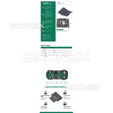 Захист двигуна Захист двигуна, КПП, радіатора BYD F0 Bronex Standard - фото 2