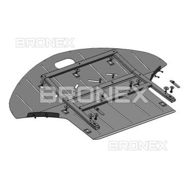 Захист двигуна Захист двигуна, КПП, радіатора Bentley 2003-2010 Continental Bronex Standard - фото 1