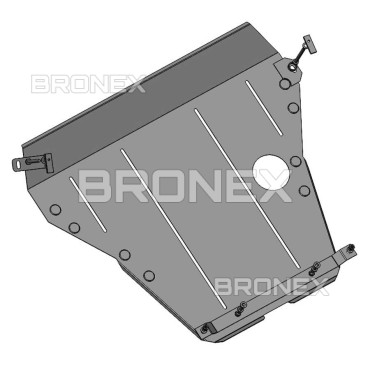 Защита двигателя Защита двигателя, КПП, радиатора Kia Magentis I Bronex Standard  - фото 1