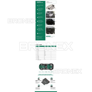 Захист двигуна Захист двигуна, КПП, радіатора Kia Sportage III Bronex Standard - фото 2
