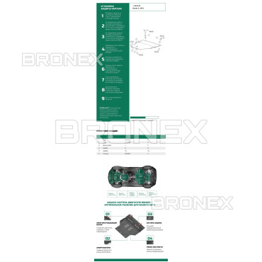 Захист двигуна Захист двигуна, КПП, радіатора Mazda 3 BK Bronex Standard - фото 1