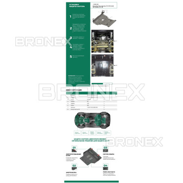 Захист двигуна Захист двигуна, КПП, радіатора Mercedes-Benz Sprinter W906 Bronex Standard - фото 1