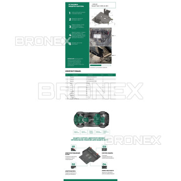 Захист двигуна Захист двигуна, КПП, радіатора Nissan Primastar Bronex Standard - фото 1