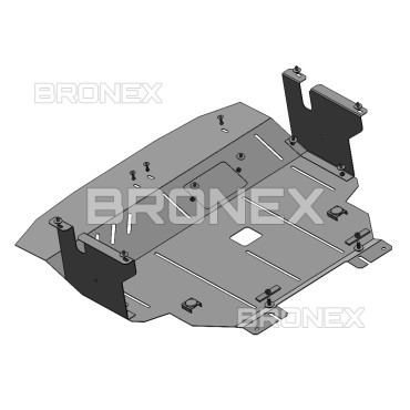 Захист двигуна Захист двигуна, КПП, радіатора Nissan Primastar Bronex Standard - фото 2
