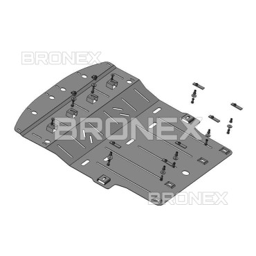 Захист двигуна Захист двигуна, КПП, радіатора Nissan X-Trail T33 Bronex Premium - фото 1