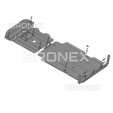 Защита двигателя Защита двигателя, КПП, радиатора SsangYong Acryon Sports 2012- Bronex Premium фото, Артикул: 104.6010.00