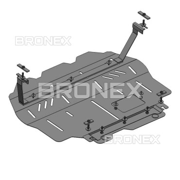 Захист двигуна Захист двигуна, КПП, радіатора Volkswagen Caddy WeBasto 2003-2010 Bronex Premium - фото 2