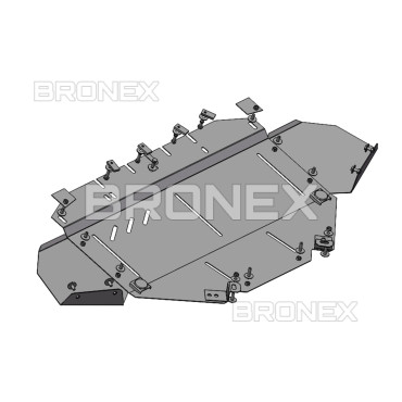 Защита двигателя Защита двигателя, радиатора Audi A4 B5 1994-2001, Audi A6 4WD C5 1997-2004 Bronex Standard  - фото 2