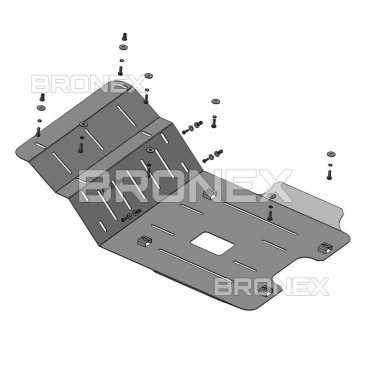 Защита двигателя Защита двигателя, радиатора Toyota Fortuner Bronex Standard  - фото 1