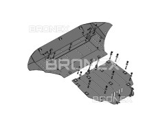 Защита двигателя и КПП Audi Q8 2023- Bronex Standard - фото товара в интернет магазине Bronex