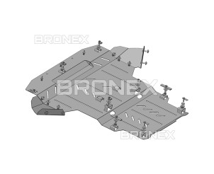 Защита двигателя, КПП Audi A4 B7 2.0TDI 2004-2008  Bronex Premium - фото товара в интернет магазине Bronex