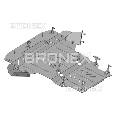 Защита двигателя Защита двигателя, КПП Audi A4 B7 2.0TDI 2004-2008  Bronex Premium фото, Артикул: 102.0125.00