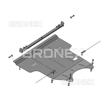 Захист двигуна Захист картера Mazda 323 F 1984-2004 Bronex Premium - фото 1