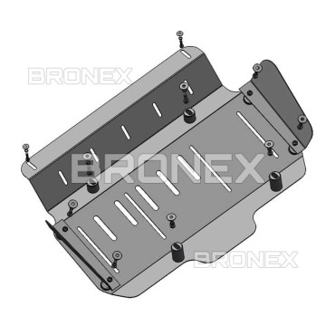 Защита двигателя Защита радиатора Toyota FJ Cruiser 2006-2012  Bronex Premium  - фото 1